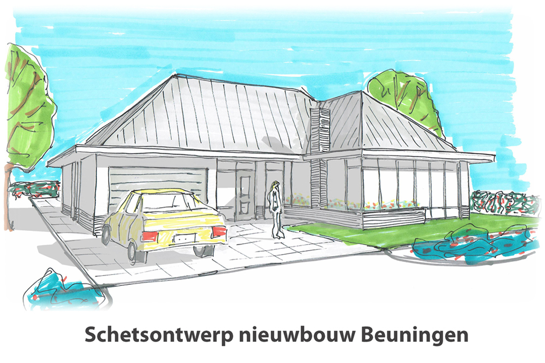 Schets nieuwbouwwoning